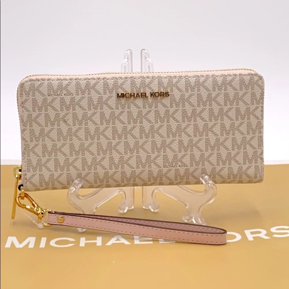 MICHAEL KORS LG CONTINENTAL WALLETS POWDER BLUSH